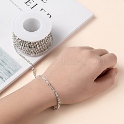 Brass Rhinestone Strass Chains&nbsp;CHC-T001-SS12-01S