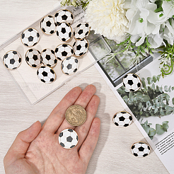 合金ブローチ16個  エナメルピン  バックパック用生地  サッカー  25x2mm&nbsp;JEWB-SC0001-80