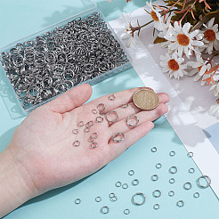 1000Pcs 5 Style 304 Stainless Steel Split Rings&nbsp;STAS-ME0002-63