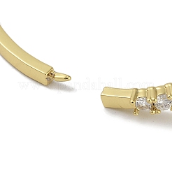 Rack Plating Brass Pave Cubic Zirconia Bowknot Hinged Bangles for Women&nbsp;BJEW-R317-03G-04