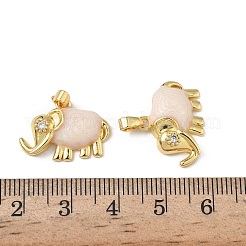 Brass Micro Pave Cubic Zirconia Pendants&nbsp;KK-F924-20A-G02