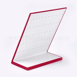 ビロードのイヤリングディスプレイ  L字型のイヤリングディスプレイスタンド  クリムゾン  20.2x10x24.5cm&nbsp;EDIS-WH0001-01