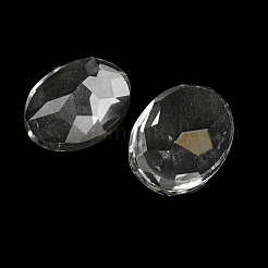 透明なk5ガラスカボション  多面カット  オーバル  透明  18x13x6mm&nbsp;GLAA-NH0001-01A
