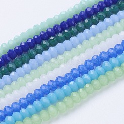 Imitation Jade Glass Beads Strands&nbsp;GLAA-G045-A