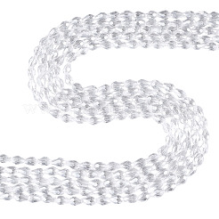 透明なティアドロップガラスビーズ5本  多面カット  透明  6~7x4mm  穴：0.8~0.9mm  約65個/連  16.14~16.42''（41~41.7センチメートル）&nbsp;GLAA-TA0004-21A