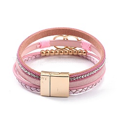 PU Leather Braided Multi-strand Bracelet&nbsp;BJEW-I299-02C-KCG