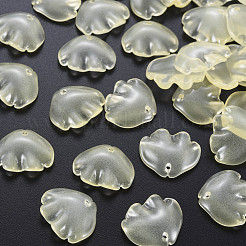 Transparent Baking Paint Imitation Jade Glass Pendants&nbsp;DGLA-Q025-001C