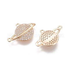 Brass Micro Pave Cubic Zirconia Pendants&nbsp;KK-I643-15G