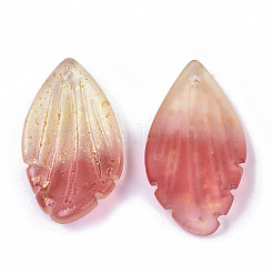 Two Tone Transparent Spray Painted Glass Pendants&nbsp;GLAA-T017-03A-B03