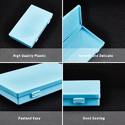 プラスチック箱  ビーズ保存容器  長方形  ミックスカラー  17.5x11.2x2.7cm  4色  1pc /カラー  4個/セット&nbsp;CON-GA0001-04