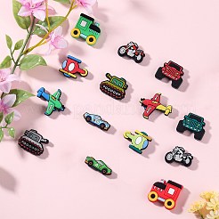 14Pcs 14 Styles Cartoon Food Grade Silicone Focal Beads&nbsp;SIL-SZ0002-36