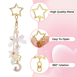 40Pcs 2 Styles Zinc Alloy Spring Gate Rings&nbsp;FIND-SP0004-04D
