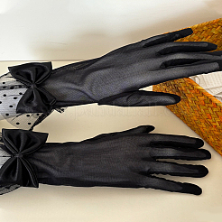1 Pair Polyester Wedding Bride's Lace Gloves&nbsp;AJEW-LP0003-35A