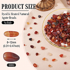 250G Dyed & Heated Natural Agate Beads&nbsp;G-TA0002-73D