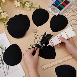 10Pcs EVA Cloth Teardrop Fascinator Hat Base for Millinery&nbsp;AJEW-FG0004-53A