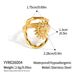 304 Stainless Steel Cuff Open Rings for Women&nbsp;XH1903