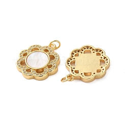 Brass Micro Pave Cubic Zirconia Pendants&nbsp;KK-U070-17B-G