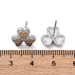 Brass Stud Earrings&nbsp;EJEW-D288-11P