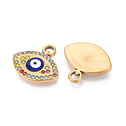 304 Stainless Steel Rhinestone Pendants&nbsp;STAS-N110-50B-G