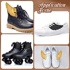 2 Pairs 2 Colors Cloth with Felt Shoe Decorations&nbsp;DIY-GF0011-47