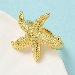 Brass Cuff Rings for Women&nbsp;RJEW-A083-01G