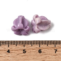 合成サンゴビーズ  染め  花  紫色のメディア  11.5~12x11.5~12x12.5mm  穴：1.6mm&nbsp;X-CORA-K010-01B