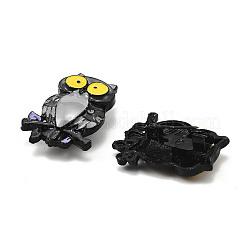 フクロウのエナメルピン 12色4個  バックパック服用合金ブローチ  ミックスカラー  25.5x18.5mm  3個/カラー&nbsp;JEWB-A033-15EB