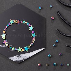 4 Strands 2 Sizes Electroplate Non-magnetic Synthetic Hematite Beads Strands&nbsp;G-LS0001-70