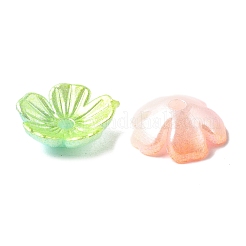 Gradient Color Acrylic Bead Caps&nbsp;OACR-Z028-01
