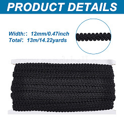 13M Polyester Centipede Lace Ribbons&nbsp;SRIB-WH0011-223C