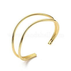Rack Plating Brass Cuff Bangles&nbsp;BJEW-A137-10G
