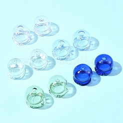 10色のクラゲガラスビーズコーン5個  風鈴作りに  ミックスカラー  16x15x15.5mm  穴：2.3mm  2個/カラー&nbsp;GLAA-FS0001-81