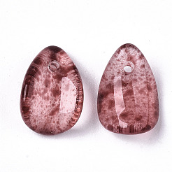 Transparent Spray Painted Glass Charms&nbsp;GLAA-T016-36-I01