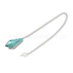 Synthetic Turquoise Cone Pointed Dowsing Pendulums&nbsp;G-A249-02S-05