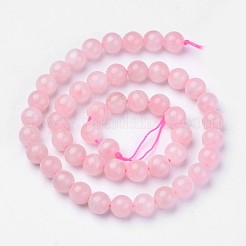 Pink Color Natural Madagascar Rose Quartz Beads Strands&nbsp;G-D809-21-8mm