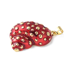 Brass Enamel Pendants&nbsp;X-KK-A252-01G