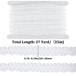 25M Nylon Elastic Pleated Lace Trim&nbsp;OCOR-CY0001-13A