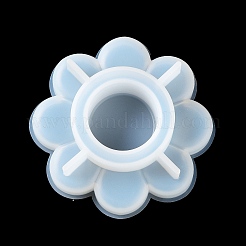 キャンドルホルダーDIYシリコンモールド  燭台金型  樹脂石膏セメント鋳型  花  98.5x99x28mm  穴：39.5mm  内径：92.5x93mm&nbsp;SIL-F008-01A