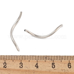 真鍮ツイストチューブビーズ  カドミウムフリー＆鉛フリー  プラチナ  24.5~25.5x1.5~2mm  穴：0.8~1.2mm&nbsp;KK-B120-02B-P
