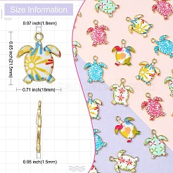 30Pcs 6 Styles Alloy Enamel Pendants&nbsp;ENAM-CJ0004-83