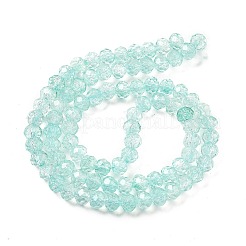 Transparent Crackle Glass Beads Strands&nbsp;CCG-L050-01B-07