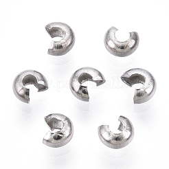 Non-Tarnish 304 Stainless Steel Crimp Beads Covers&nbsp;STAS-S117-011A