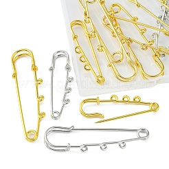 16Pcs 8 Style Stainless Steel Safety Pins Brooch Findings&nbsp;STAS-YW0001-37