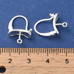 真鍮製フープピアスパーツ  カドミウムフリー＆鉛フリー  925銀メッキ  18x13x2mm  穴：1.2mm  ピン：0.8mm&nbsp;FIND-Z039-24S