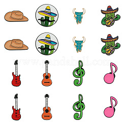 16Pcs 8 Styles Western Music Theme Enamel Pin&nbsp;JEWB-TA0001-29