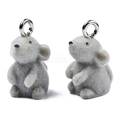 Flocky Resin Pendants&nbsp;RESI-N032-06