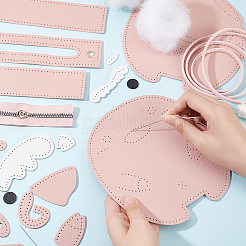 DIY Imitation Leather Pig Shaped Crossbody Bag Kits&nbsp;DIY-WH0043-63