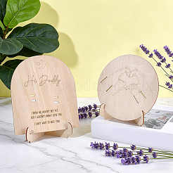 2 Bags 2 Styles Baby Birth Wristband & Hi Daddy Pregnancy Test Keepsake Wooden Sign&nbsp;OFST-FG0001-07