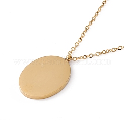 Enamel Oval with Birth Flower Pendant Necklace&nbsp;STAS-H174-02G-J