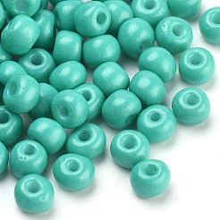 Baking Paint 6/0 Glass Seed Beads&nbsp;SEED-Q025-4mm-M12